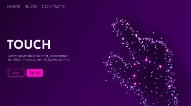 İnsan eli, yıldızlardan ve noktalardan oluşan bir figür..