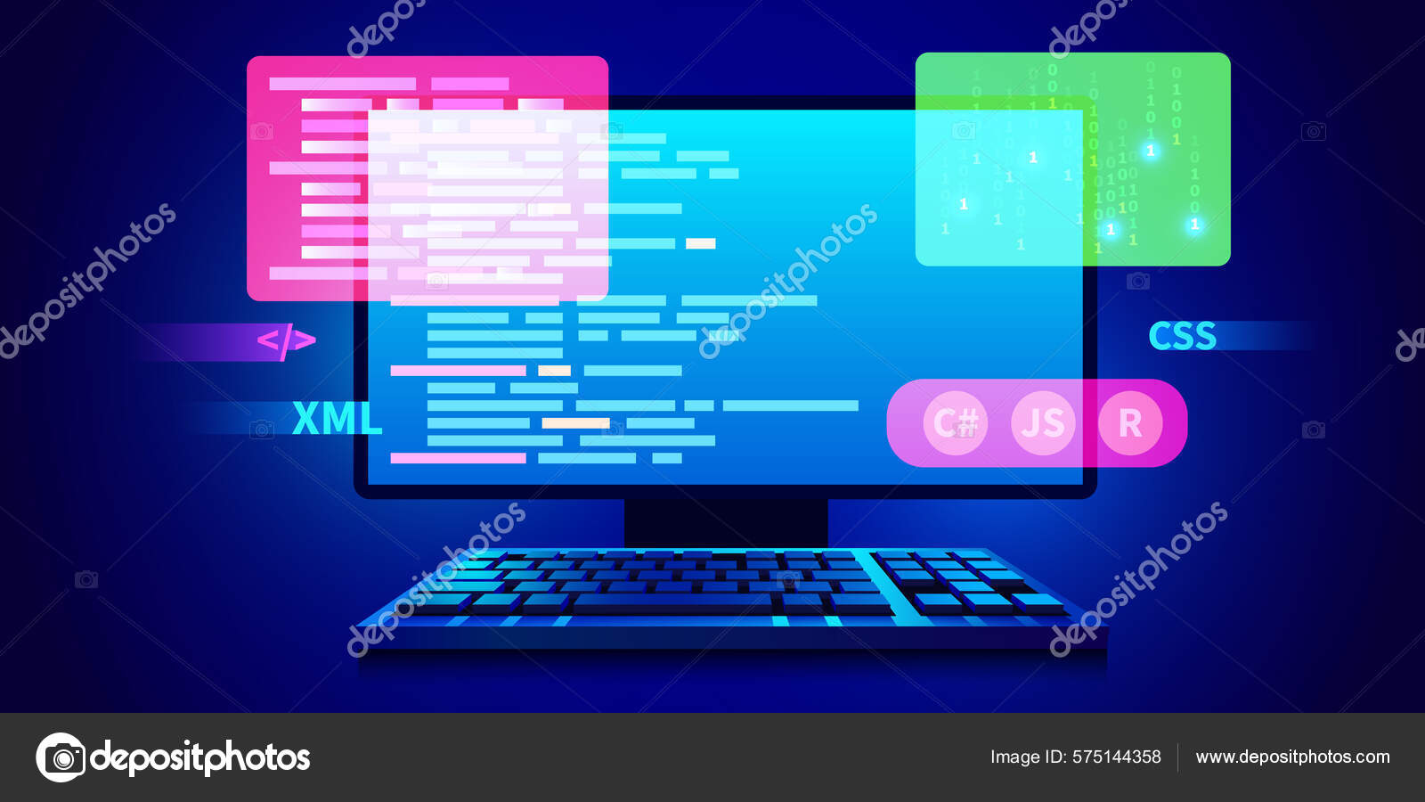 Desktop source code and Wallpaper by coding and programming. 3343387 Stock  Photo at Vecteezy