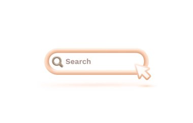 Web afişini, ağı, çerçeve adres menüsünü ara. Vektör illüstrasyonu