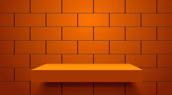 Abstract Scene Background Brick Wall Product Presentation Mock Podium Stage — Vettoriale Stock
