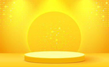 Soyut sahne arkaplanı. Ürün sunumu, modelleme, kozmetik ürünler, podyum, sahne kaidesi veya platformu. Vektör illüstrasyonu