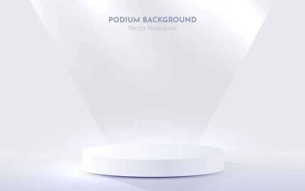 Abstract Scene Background Cylinder Podium White Background Product Presentation Mock — Image vectorielle