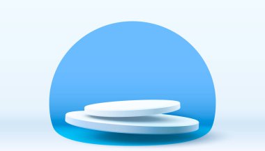 Işıklı sahne podyumu, ödül için sahne podyumu sahnesi, dekor unsuru arka planı. Vektör illüstrasyonu