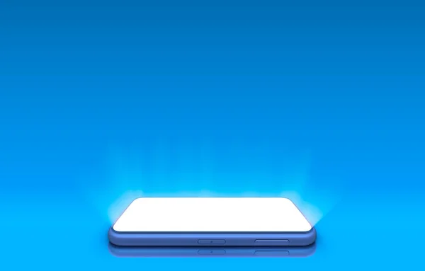 Smartphone Layar Seluler Teknologi Layar Mobile Cahaya Ilustrasi Vektor - Stok Vektor