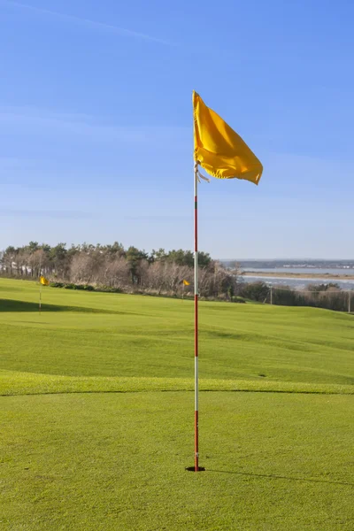 Grün auf dem Golfplatz — Stockfoto