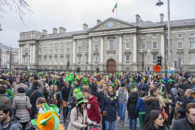 Dublin, İrlanda - 17 Mart: Dublin Aziz patrick günü geçit töreni