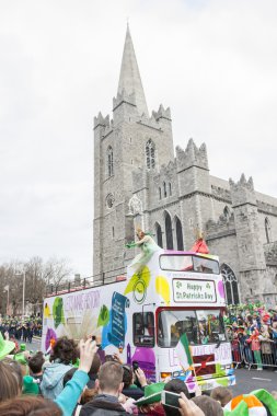 Dublin, İrlanda - 17 Mart: Dublin Aziz patrick günü geçit töreni