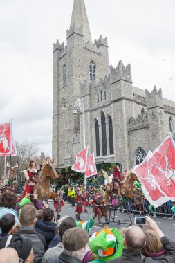 Dublin, İrlanda - 17 Mart: Dublin Aziz patrick günü geçit töreni