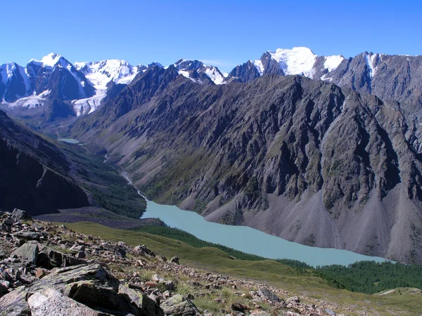 Mountain Altai. Lago Shavlinskoe . — Foto de Stock