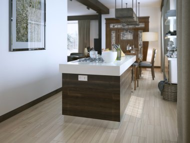 mutfak modern bir tarzda