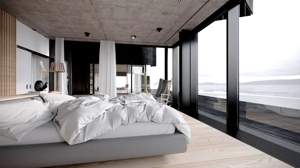 İç modern yatak odası