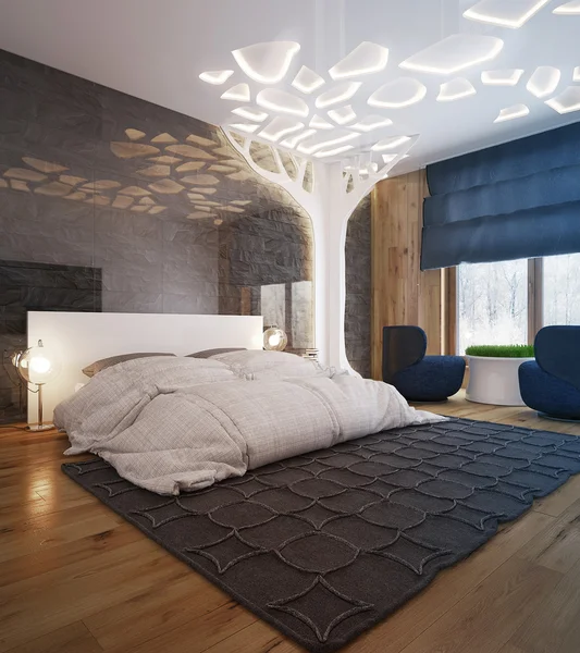 Interieur modern Schlafzimmer — Stockfoto