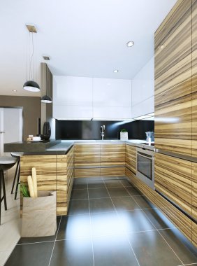 mutfak modern bir tarzda
