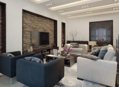 oturma odası modern bir tarz