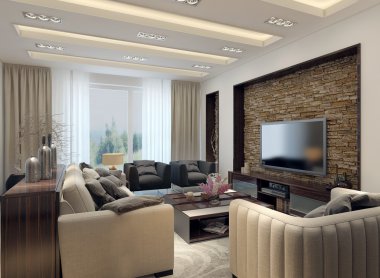 oturma odası modern bir tarz