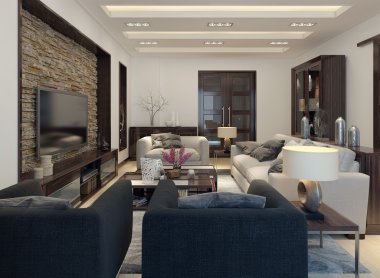 oturma odası modern bir tarz