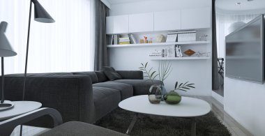 Modern oturma odası.