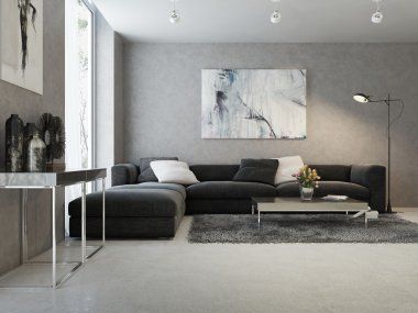 Modern interior of living room