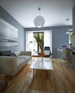 oturma odası modern bir tarz