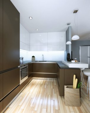 mutfak modern bir tarzda