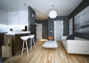 mutfak modern bir tarzda