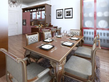 art deco tarzında mutfak