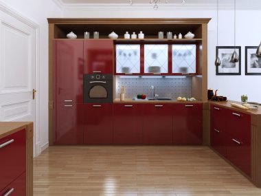 art deco tarzında mutfak