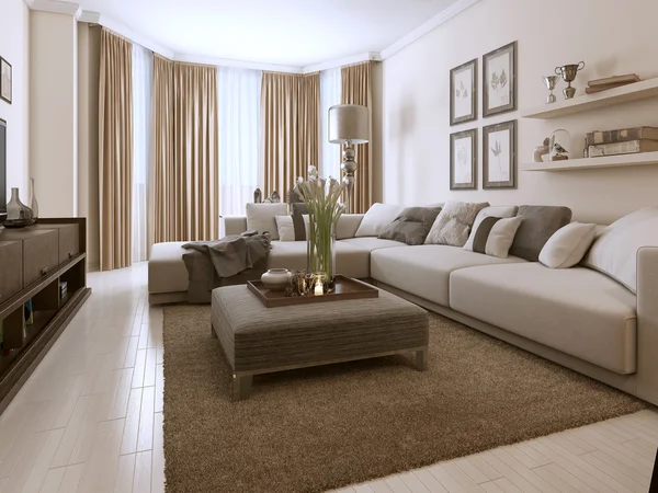 Sala de estar em estilo contemporâneo — Fotografia de Stock