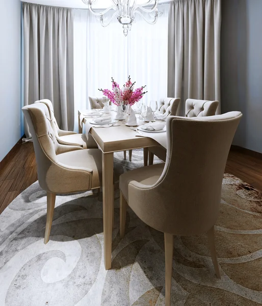 Cocina comedor en el estilo neoclásico —  Fotos de Stock