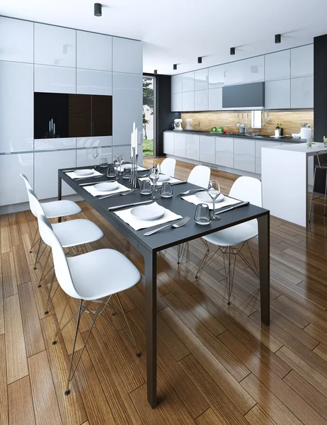 Kitchen dining modern style — Stock Photo, Image