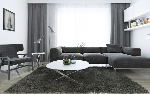 Modern interior of living room Stock Image
