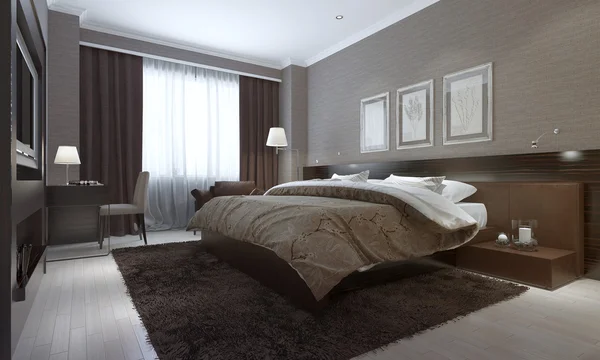 Bedroom interior in modern style Stock Image