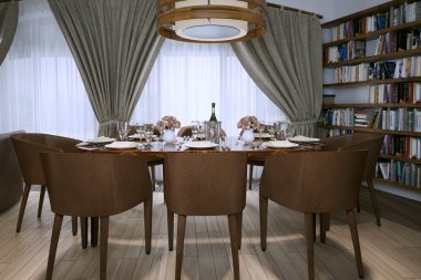 modern bir tarzda yemek odası