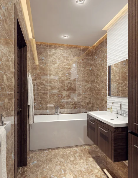 Een badkamer in moderne stijl — Stockfoto