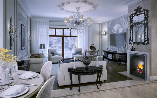 klasik tarzda iç oturma odası