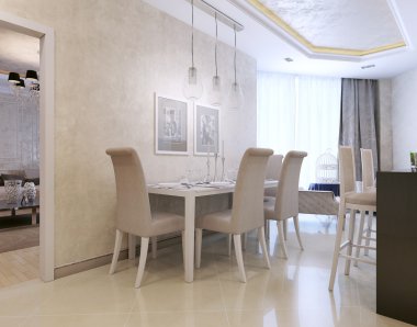 mutfak lüks iç, art deco tarzı