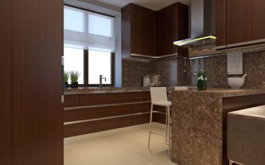 modern tarzda mutfak yemek odası 