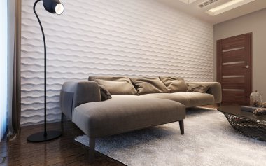 modern bir tarzda oturma odası 