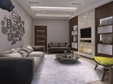 modern bir tarzda oturma odası 