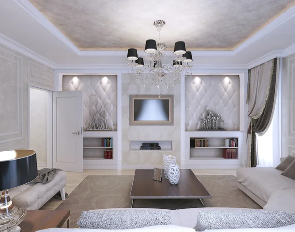 Living room, art deco style, classic style — Stock Photo, Image