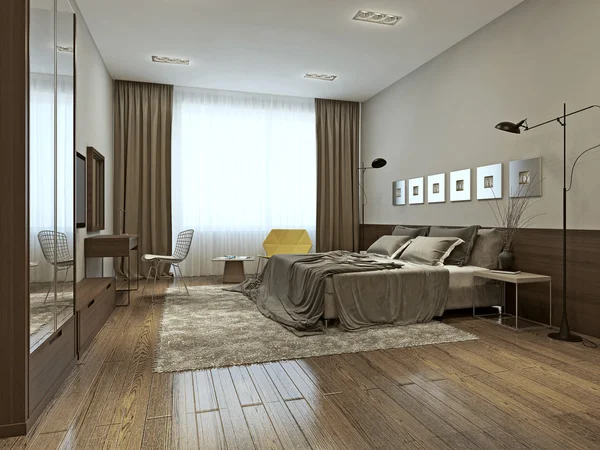 Interior kamar tidur dalam gaya kontemporer — Stok Foto