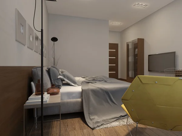 Interior del dormitorio en estilo contemporáneo —  Fotos de Stock