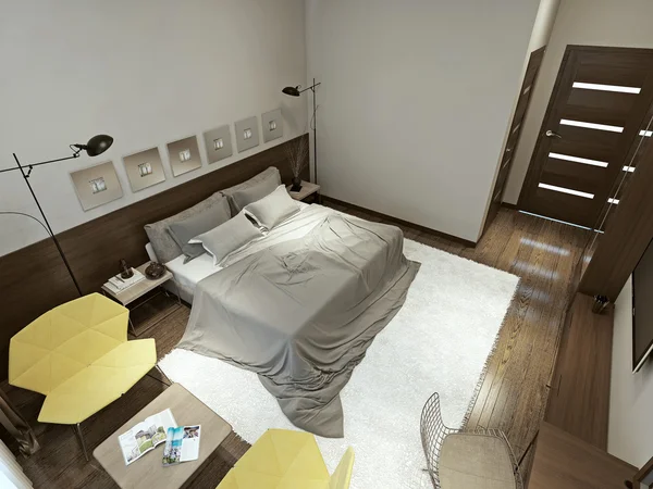 Interior del dormitorio en estilo contemporáneo —  Fotos de Stock