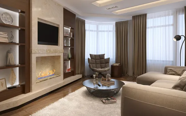 Living room in a modern style — Stock Image Living room in a modern style Stock Image