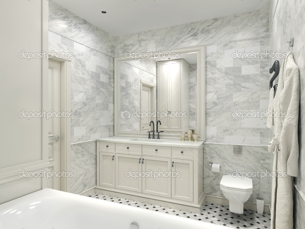 Bathroom classic style Stock Photo by ©kuprin33 49470203