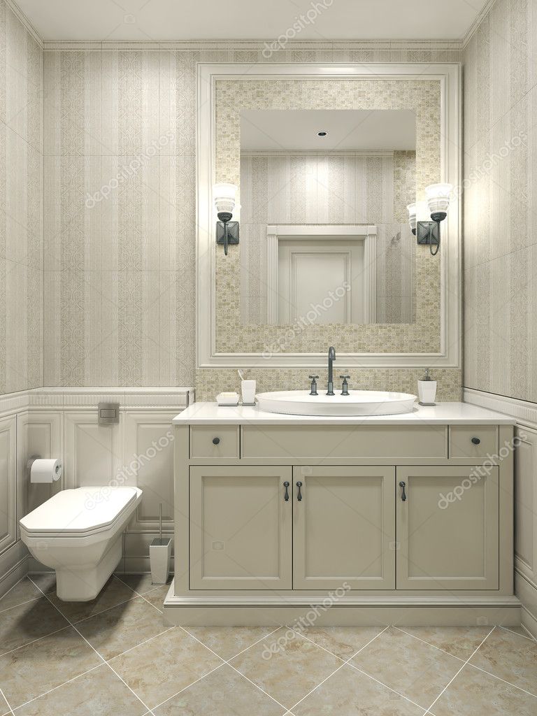 Bathroom classic style — Stock Photo © kuprin33 #49470221