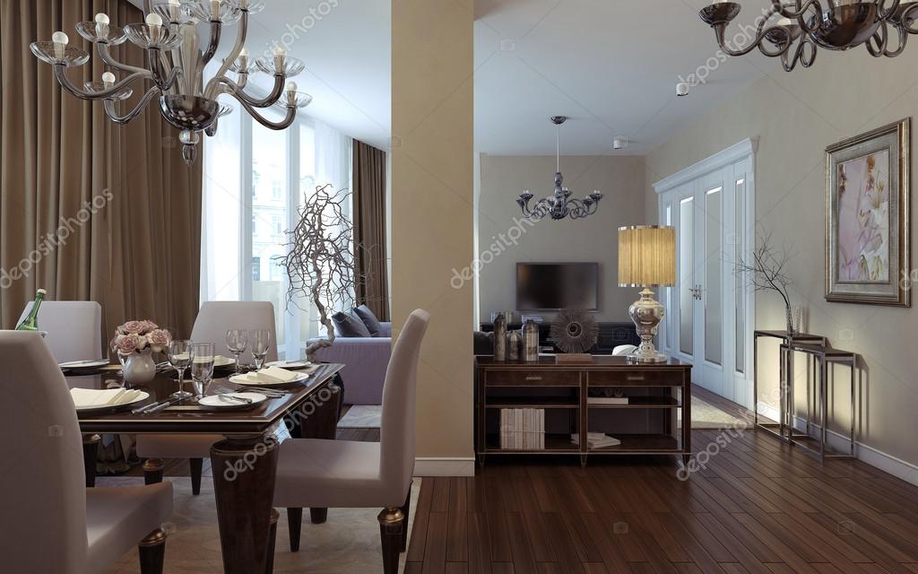 Luxus Wohnzimmer, Esszimmer, Art Deco-Stil — Stockfoto © kuprin33 ... Luxus Wohnzimmer, Esszimmer, Art Deco-Stil — Stockfoto © kuprin33 ...