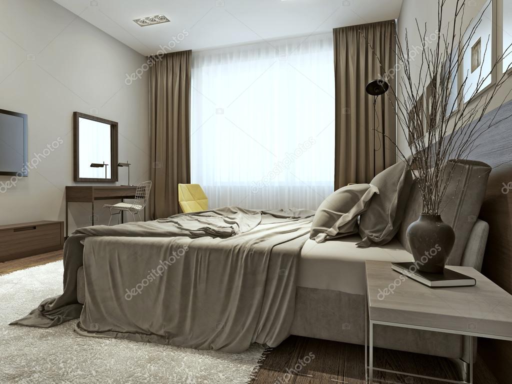 Bedroom interior in contemporary style