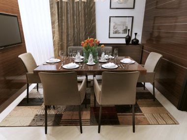 Yemek odası modern iç