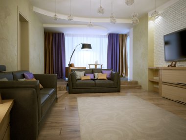 oturma odası modern bir tarz